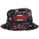 Chapeau Bob El Patron Rouge et Noir Strass Streetwear Colombia BOB SKR