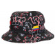 Chapeau Bob El Patron Rouge et Noir Strass Streetwear Colombia BOB SKR