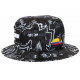 Chapeau Bob El Patron Noir et Blanc Strass Streetwear Colombia BOB SKR