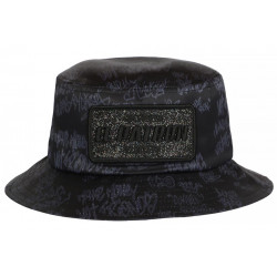 Chapeau Bob El Patron Noir et Gris Strass Streetwear Colombia BOB SKR