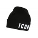 Bonnet Icon Noir et Blanc en Laine Broderie 3D Classe Staary BONNETS Hip Hop Honour