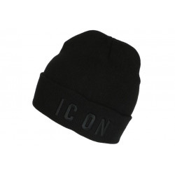 Bonnet Icon Noir en Laine Classe Broderie 3D Tendance Staary BONNETS Hip Hop Honour