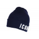 Bonnet Icon Bleu et Blanc en Laine Broderie 3D Classe Staary BONNETS Hip Hop Honour