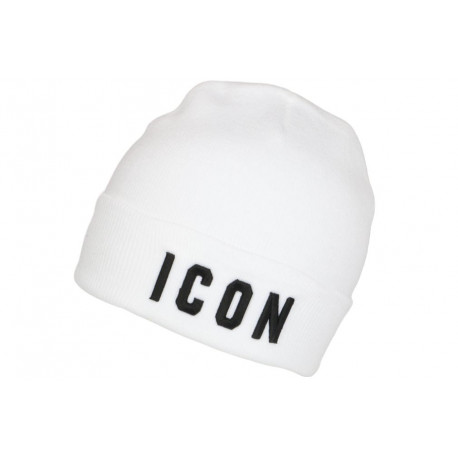 Bonnet Icon Blanc et Noir en Laine Broderie 3D Classe Staary BONNETS Hip Hop Honour