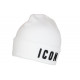 Bonnet Icon Blanc et Noir en Laine Broderie 3D Classe Staary BONNETS Hip Hop Honour