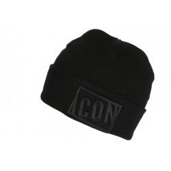 Bonnet Icon Noir Fashion en Laine Brode 3D Classe Starry BONNETS Hip Hop Honour