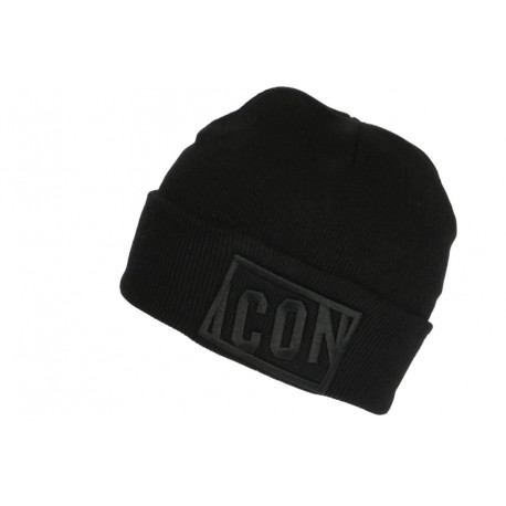 Bonnet Icon Noir Fashion en Laine Brode 3D Classe Starry BONNETS Hip Hop Honour