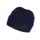 Bonnet Icon Bleu et Noir Fashion en Laine Brode 3D Starry BONNETS Hip Hop Honour