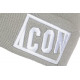 Bonnet Icon Gris et Blanc Fashion en Laine Brode 3D Starry BONNETS Hip Hop Honour