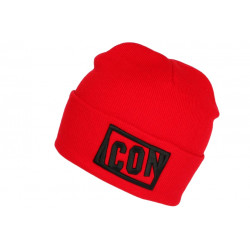 Bonnet Icon Rouge et Noir Fashion en Laine Brode 3D Starry BONNETS Hip Hop Honour