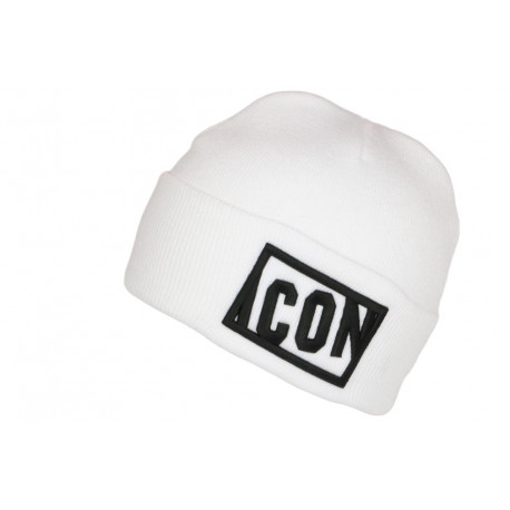 Bonnet Icon Blanc et Noir Fashion en Laine Douce Brode 3D Starry BONNETS Hip Hop Honour