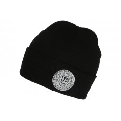 Bonnet Lion Argent Laine Noire Classe et Tendance Wildy BONNETS Hip Hop Honour