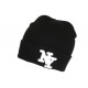 Bonnet NY Noir et Blanc en Laine Brode 3D Tendance Farzy BONNETS Hip Hop Honour