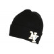 Bonnet NY Noir et Dore en Laine Brode 3D Tendance Farzy BONNETS Hip Hop Honour