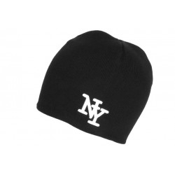 Bonnet NY Noir et Blanc Tendance Laine Chaude Newyo BONNETS Hip Hop Honour