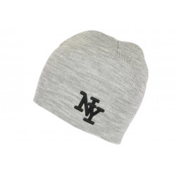 Bonnet NY Gris Perle Tendance en Laine Chaude Newyo BONNETS Hip Hop Honour