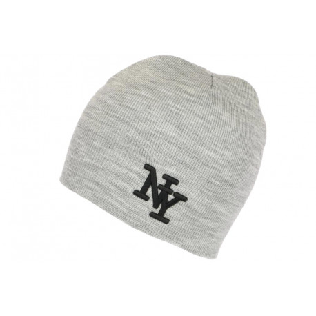 Bonnet NY Gris Perle Tendance en Laine Chaude Newyo BONNETS Hip Hop Honour