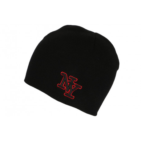 Bonnet NY Rouge et Noir Tendance en Laine Chaude Newyo BONNETS Hip Hop Honour