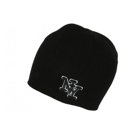 Bonnet NY Blanc et Noir Tendance en Laine Chaude Newyo BONNETS Hip Hop Honour