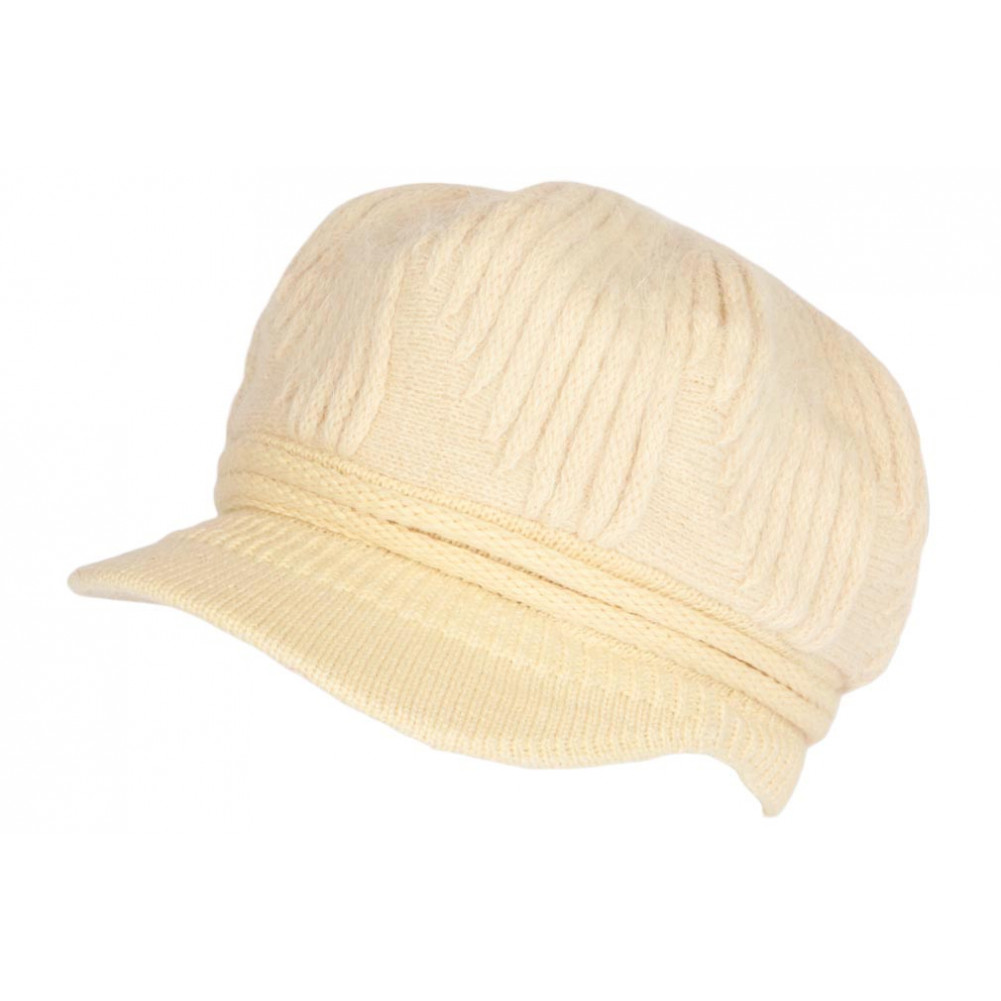 Bonnet Femme mamie angora - achat bonnet mamie grand mere-Marron