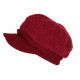 Bonnet Casquette Femme Rouge Bordeaux Beret Angora Classe Hiva BONNETS Nyls Création