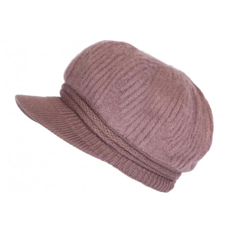 Bonnet Casquette Femme Violet Beret Angora Classe Hiva BONNETS Nyls Création