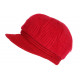 Bonnet Casquette Femme Rouge Beret Angora Classe Hiva BONNETS Nyls Création