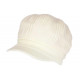 Bonnet Casquette Femme Blanc Laine Beret Angora Classe Hiva BONNETS Nyls Création