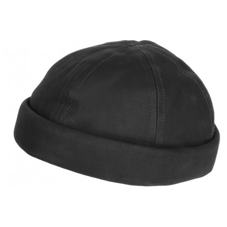 Bonnet Docker Cuir Noir Biker Koyoon Aussie Apparel BONNETS Aussie Apparel