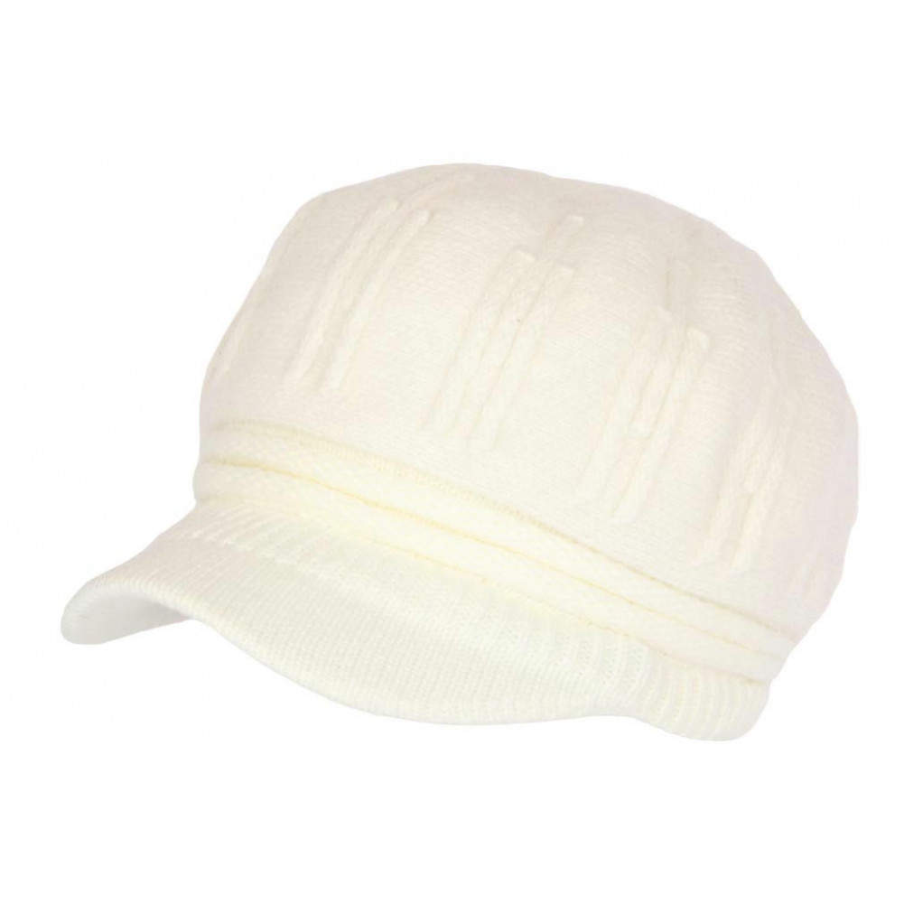 Béret casquette blanc laine élégant femme - Mon Beau Béret