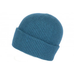 Bonnet Angora Bleu Canard en Laine Douce et Classe Antje BONNETS Nyls Création