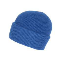 Bonnet Angora Bleu Roi en Laine Douce et Classe Antje BONNETS Nyls Création