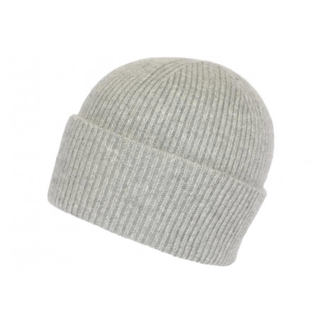 Bonnet Angora Gris Chine en Laine Douce et Classe Antje BONNETS Nyls Création