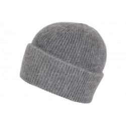 Bonnet Angora Gris Fonce en Laine Douce et Classe Antje BONNETS Nyls Création