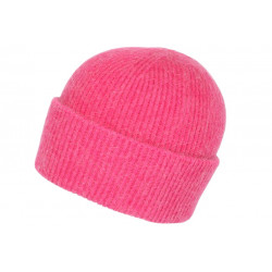 Bonnet Angora Rose Bonbon en Laine Douce et Classe Antje BONNETS Nyls Création