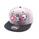 Snapback Hip Hop grise avec visière noire ANCIENNES COLLECTIONS divers