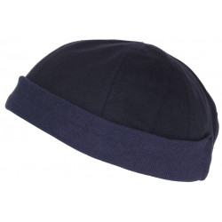 Bonnet Docker Bleu en Coton Look Marin Miki Keroet BONNETS Nyls Création