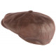 Casquette Gavroche Cuir Marron Suedine Kaster Creation Francaise CASQUETTES Léon montane