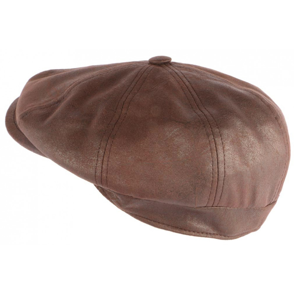 Casquette Gavroche Cuir Homme