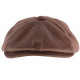 Casquette Gavroche Cuir Marron Suedine Kaster Creation Francaise CASQUETTES Léon montane