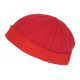 Bonnet Docker Rouge en Coton Style Marin Miki Keroet BONNETS Nyls Création