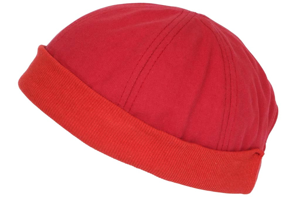 Bonnet Marin Miki Homme - 100% Coton Court Avec Bord Roulé Et Fermeture Scratch