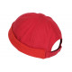 Bonnet Docker Rouge en Coton Style Marin Miki Keroet BONNETS Nyls Création