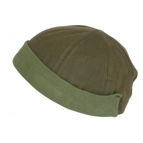 Bonnet Docker Vert en Coton Style Marin Miki Keroet BONNETS Nyls Création