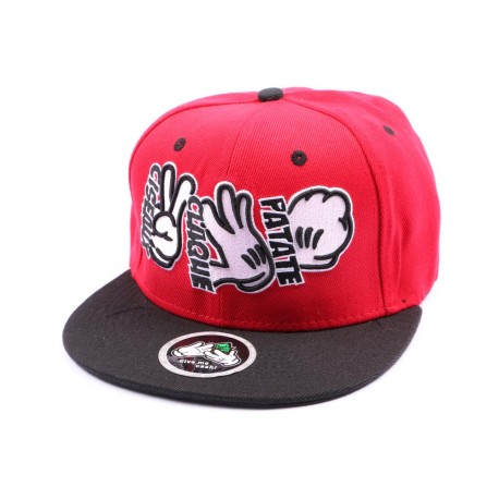 Snapback Hip Hop Rouge avec visière noir ANCIENNES COLLECTIONS divers