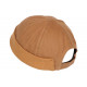 Bonnet Docker Marron Camel Coton Look Marin Miki Keroet BONNETS Nyls Création