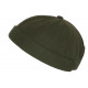 Bonnet Docker Velours Vert en Coton Look Marin Miki Kerouak BONNETS Nyls Création