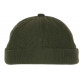 Bonnet Docker Velours Vert en Coton Look Marin Miki Kerouak BONNETS Nyls Création