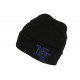 Bonnet NY Enfant Bleu et Noir en Laine Chaude Newy de 7 a 12 ans Bonnet Enfant Hip Hop Honour