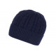 Bonnet Bleu Marine Laine Tendance Doublure Polaire Confort Dunja BONNETS Nyls Création